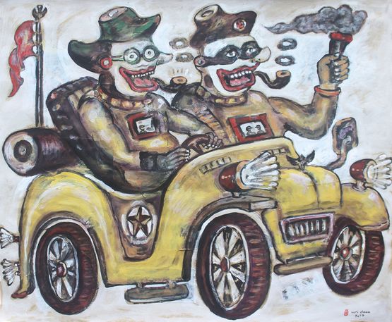 Journey for Peace by Heri Dono contemporary artwork Works on Paper