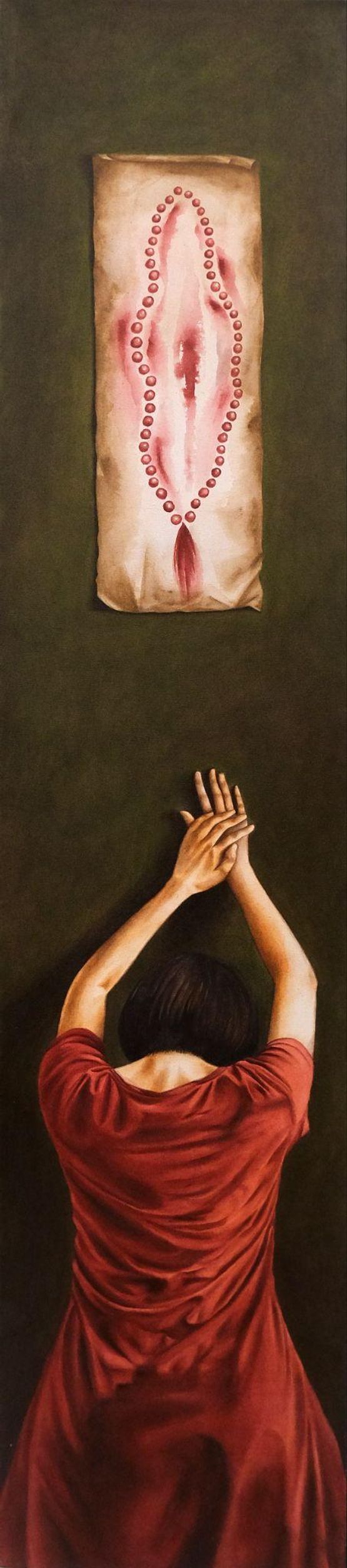 Was Even That Thin Mercy Too Heavy to Carry by Dian Suci contemporary artwork Painting