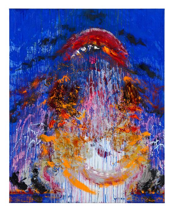 Laughing sunrise by Maggi Hambling contemporary artwork Painting