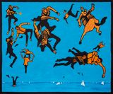 Icarus and Macho Friends by Derek Boshier contemporary artwork painting