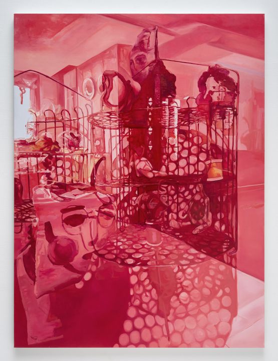 Red Scene_Cage 1 by Jihyun Lee contemporary artwork Painting