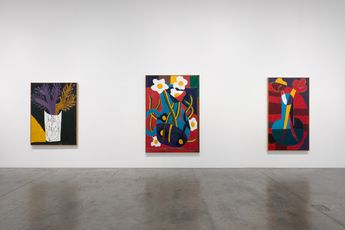 Contemporary art exhibition Tal R Untitled Flowers at Victoria Miro Wharf Road London United Kingdom