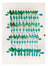 Circle Square Triangle Turtle Fish by Amina Ahmed contemporary artwork painting works on paper