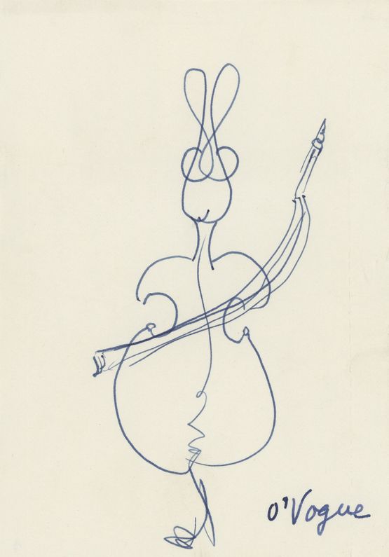 Cellos by Barry Flanagan contemporary artwork Works on Paper
