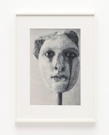 Head of a goddess. 2nd century A. D. marble imitation of a 5th - 4th century B. C. c hryselephantine gold and ivory sculpture by James Welling contemporary artwork photography