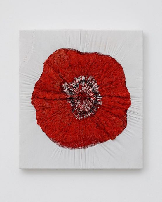 an anemone by Junko Oki contemporary artwork Textile