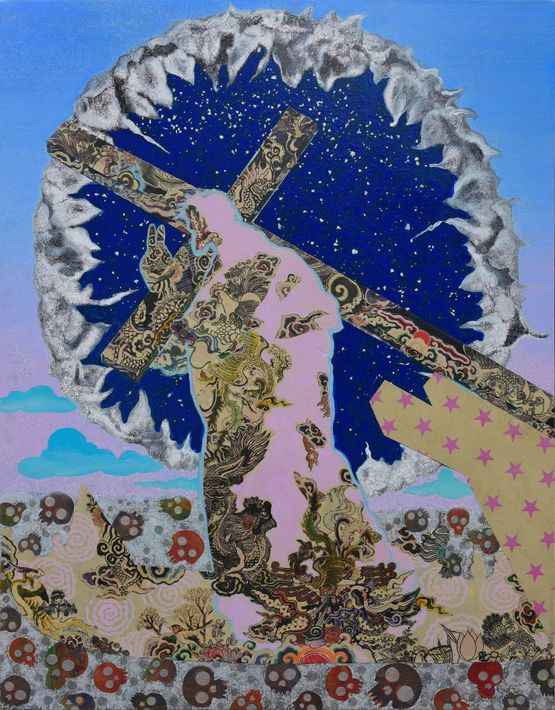 Hello. God is here III by Bui Thanh Tam contemporary artwork Painting