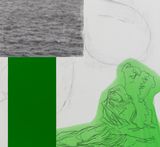 La resignacion Green by Juliao Sarmento contemporary artwork drawing painting
