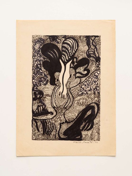 Untitled from the BlackWhite Animals series by Wanda Pimentel contemporary artwork Works on Paper