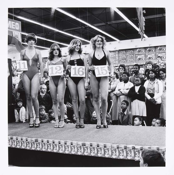 Saturday morning at the Hypermarket semi-final of the Miss Lovely Legs Competition by David Goldblatt contemporary artwork Photography