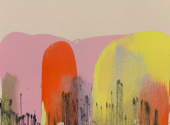 Gogenbiwa by John M Armleder contemporary artwork Mixed Media