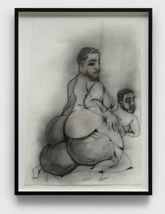Twin Mountains by Jonathan Lyndon Chase contemporary artwork Drawing