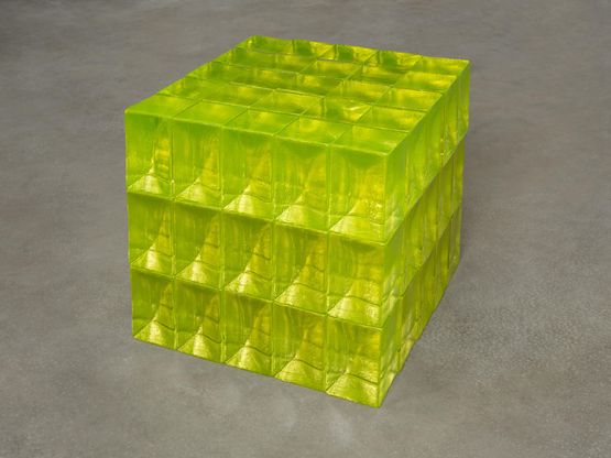75 Green Yellow Blocks 8053 by Ann Veronica Janssens contemporary artwork Sculpture
