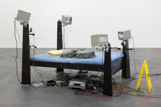 Papa Bed by Julia Scher contemporary artwork Sculpture