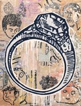 The Opinion of Seclusion Ring by Donald Baechler contemporary artwork mixed media