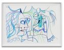 Woman in the Wilderness by George Condo contemporary artwork Drawing
