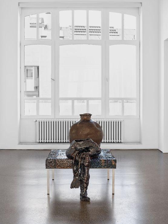 Unfinished Form Receiving Containing by Erica Mahinay contemporary artwork Sculpture
