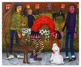 Hundepark by Oska Gutheil contemporary artwork painting