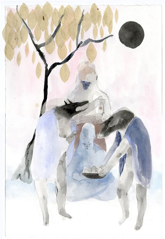 Under the Frangipani by Jia Sung contemporary artwork Painting