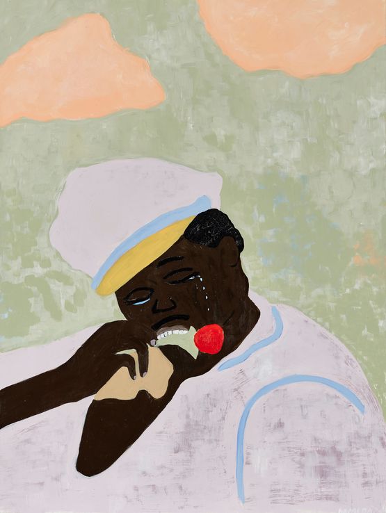Armando from Zambezi province late to meet beloved a tragedy by Cassi Namoda contemporary artwork Painting