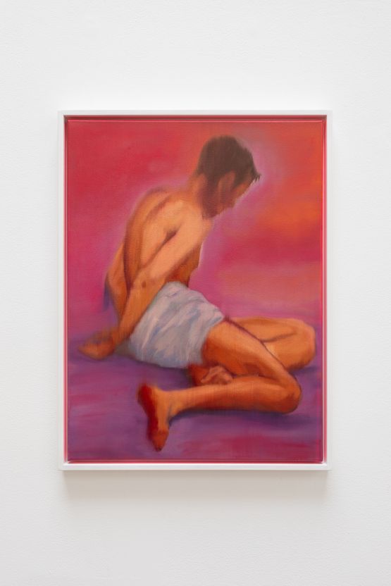 After Sorolla Seated Youth by William E. Jones contemporary artwork Painting