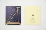 Structure with a Razor BladeDrawing with a KittenTime by Masaya Chiba contemporary artwork Painting