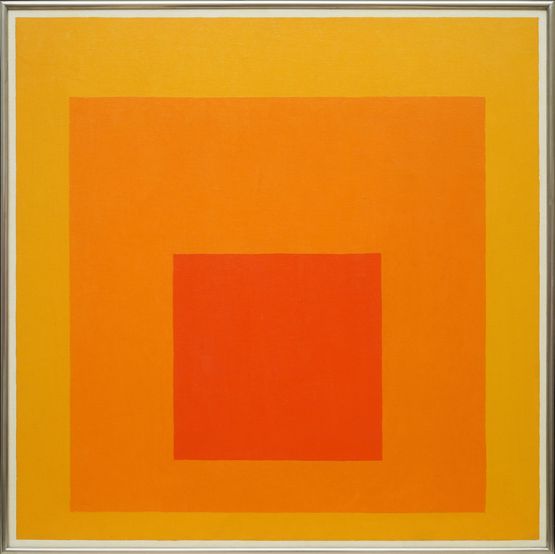 Study for Homage to the Square Warm-Near by Josef Albers contemporary artwork Painting