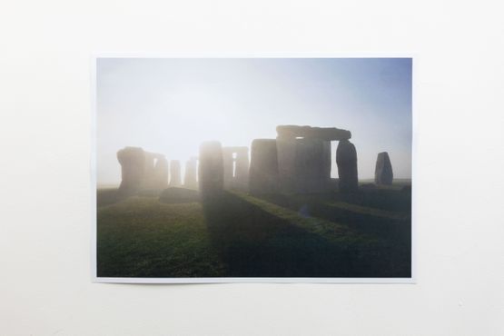 Stonehenge in the early morning fog by Jeremy Deller contemporary artwork Works on Paper