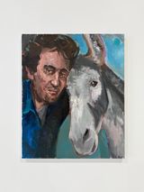 Me with Bubu the Donkey by Charles Hascoet contemporary artwork painting