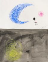 Paysage dans la nuit by Joan Miro contemporary artwork works on paper