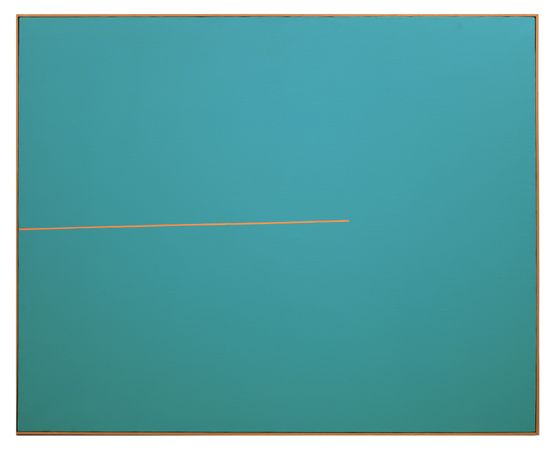 Linea rossa gialla orange dal Guardi by Mario Nigro contemporary artwork Painting