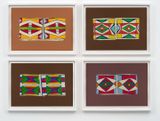 Bishkische Set 3 Antelope Tail  Buffalo That Walks  Cant Get Up  Goes To The Mud Pretty by Wendy Red Star contemporary artwork works on paper