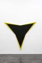 Black Should Bleed to Edge Yellow by Philippe Decrauzat contemporary artwork painting