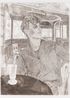 Absinthe drinker by Hernan Bas contemporary artwork Works on Paper