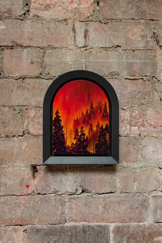Red Forest by Nicolas Party contemporary artwork Painting