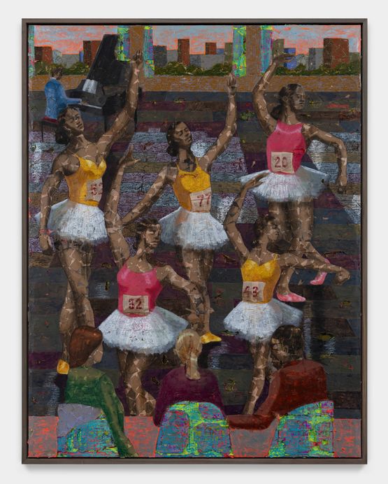 La Classe de Danse by Derek Fordjour contemporary artwork Painting