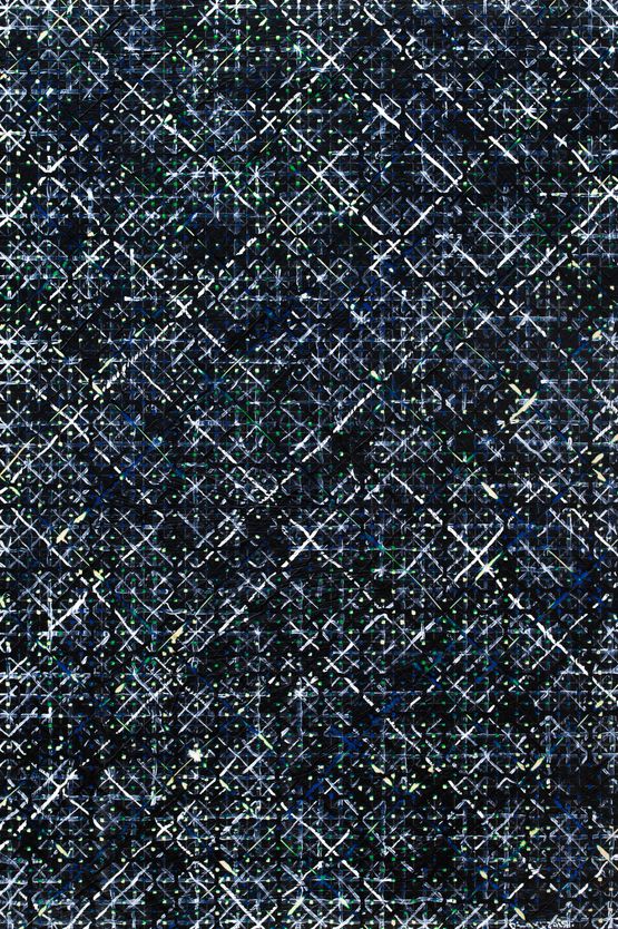 Appearance of Crosses 2015-B19 by Ding Yi contemporary artwork Mixed Media