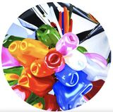 Tulips coupe plate by Jeff Koons contemporary artwork sculpture