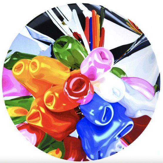 Tulips coupe plate by Jeff Koons contemporary artwork Sculpture