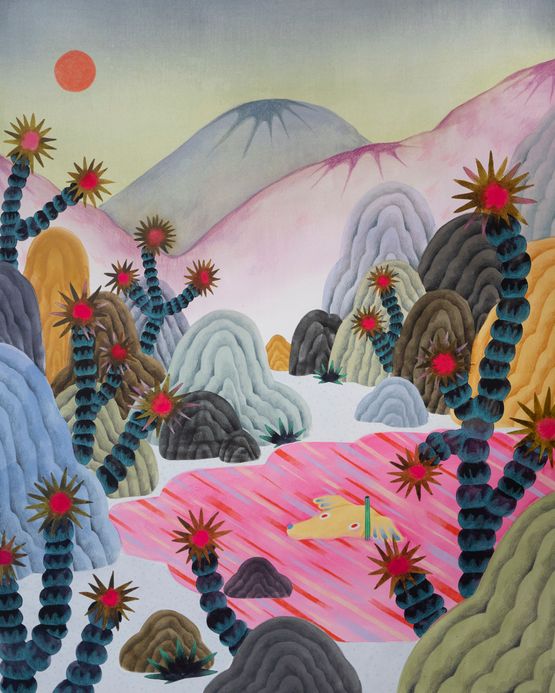 Snorkeling Dog on a Search by Duairak Padungvichean contemporary artwork Works on Paper