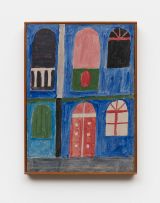 Fachada em azul Blue Facade by Alfredo Volpi contemporary artwork painting