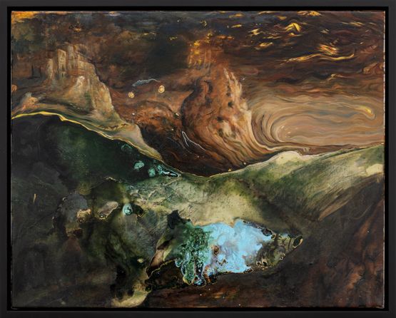 A mountainous landscape by Rachel Rose contemporary artwork Painting
