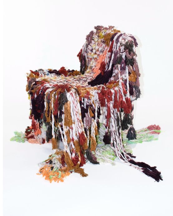 Holy Basilica Chair by Lucy Dodd contemporary artwork Textile