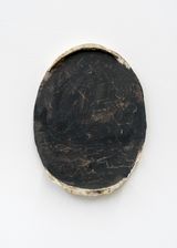 Untitled black mirror painting by Lawrence Carroll contemporary artwork painting