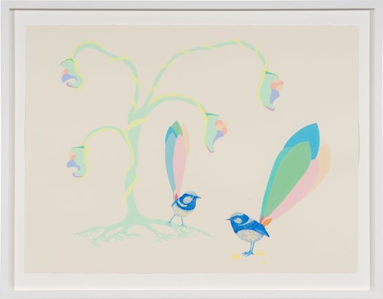 Flamboyant Wrens by Patricia Piccinini contemporary artwork Works on Paper