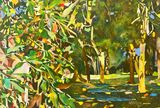 Tropical Blooms by Joseph Ntensibe contemporary artwork painting