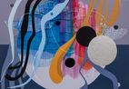 Freestylin on the Moon by Carrie Moyer contemporary artwork Painting