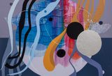 Freestylin on the Moon by Carrie Moyer contemporary artwork painting
