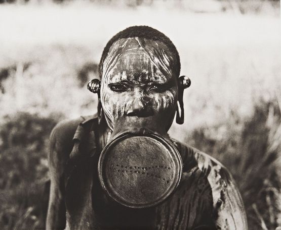 A woman from the Surma tribe Ethiopia by Don Mccullin contemporary artwork Photography