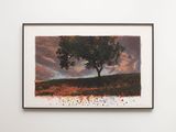 Backwards Growing Tree Red Evening Light by David Claerbout contemporary artwork drawing painting works on paper